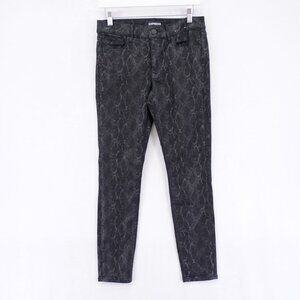 Express Stretch Ankle Legging Snakeskin Denim Black 6R Denim Jeans‎ 29 / 28.5